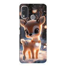 Яркий чехол для Nokia G11 Plus с Зимними Оленятами – Оленёнок