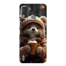 Друкований чохол 'Звірята з кавою' для Nokia G11 Plus – Мішка з кавою