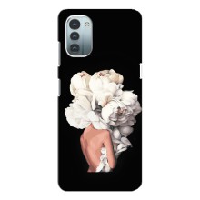Чехлы (ART) Цветы на Nokia G11 (VPrint) (Білі квіти)