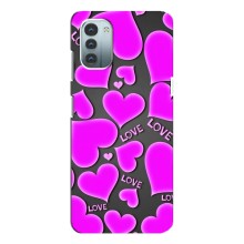 Чехлы для любимой на Нокіа Дж11 (VPrint) (Pink hearts)