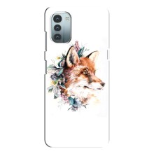 Чохли з картинкою Лисичка для Nokia G11 (VPrint) (Лиса в квітах)