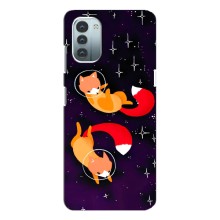 Чохли з картинкою Лисичка для Nokia G11 (VPrint) (Лисички космонавти)