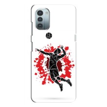Чехлы с принтом Спортивная тематика для Nokia G11 – Волейболист