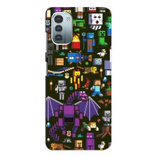 Чохол Майнкрафт на Nokia G11 (AlphaPrint) Minecraft (Колаж Майнкрафт)