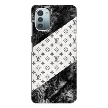 Чохол Стиль Louis Vuitton на Nokia G11 (LV на білому)