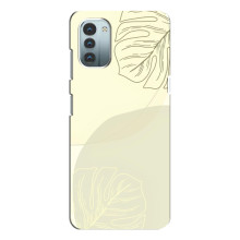Чохол квітковий дизайн для Nokia G11 – Зелений фон