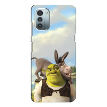 Чехол с мультфильмом Шрек на Nokia G11 – Шрек и осел