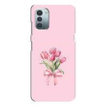 Чохол з розовим принтом для Nokia G11 (Букет квітів)