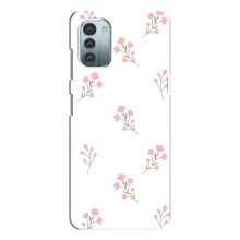 Чохол з розовим принтом для Nokia G11 (Рожеві квіти)