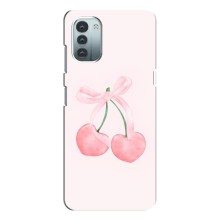 Чохол з розовим принтом для Nokia G11 (Рожеві вишні)