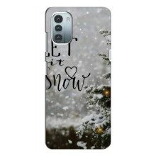 Новорічні, Святкові Чохли для Nokia G11 - 2024 год – Let it snow