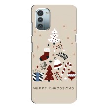 Рождественские Чехлы для Nokia G11 (VPrint) (Merry Christmas)