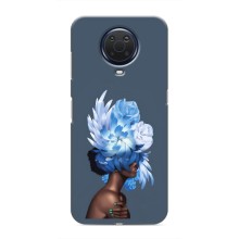 Чехлы (ART) Цветы на Nokia G20 (VPrint) (Квіти на голові)