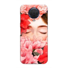 Чехлы (ART) Цветы на Nokia G20 (VPrint) (Очі в квітах)