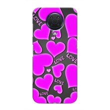 Чехлы для любимой на Нокіа Джи20 (VPrint) (Pink hearts)