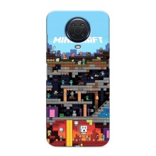 Чохол Майнкрафт на Nokia G20 (AlphaPrint) Minecraft (фон Minecraft)
