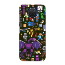 Чохол Майнкрафт на Nokia G20 (AlphaPrint) Minecraft (Колаж Майнкрафт)