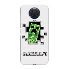 Чохол Майнкрафт на Nokia G20 (AlphaPrint) Minecraft (кріпер Майнкрафт)