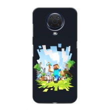 Чохол Майнкрафт на Nokia G20 (AlphaPrint) Minecraft (персонажі Minecraft)