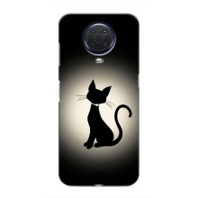 Чехол с принтом для Nokia G20 (AlphaPrint) Модные коты – Силуэт котика