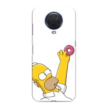 Чjхол з Сімпсонами для Nokia G20 (VPrint) (Гомер з пончиком)