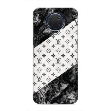 Чохол Стиль Louis Vuitton на Nokia G20 (LV на білому)