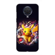 Чохол з Пікачу на Nokia G20 (Пікачу з м'ячем)
