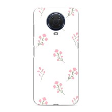 Чохол з розовим принтом для Nokia G20 (Рожеві квіти)