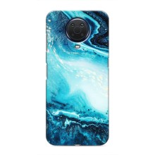 Мраморний чехол на Nokia G20 (VPrint) (Блакитний мрамор)