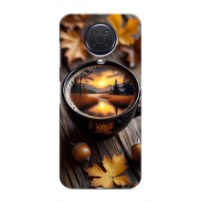 Чохол з унікальним дизайном 'Осінь з кавою' для Nokia G20 – Темна кава