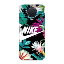 Силіконовый Чохол на Nokia G20 з картинкою НАЙК (Квітковий Nike)