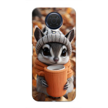 Печатный чехол «Зверята с кофе» для Nokia G20