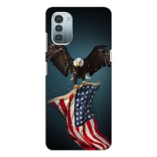 Чехол Флаг USA для Nokia G21 – Орел и флаг