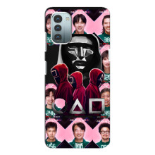 Чехол Гра в кальмара для Nokia G21 – Персонажи игры кальмара