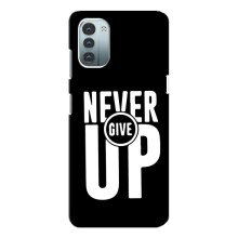 Силиконовый Чехол на Nokia G21 с картинкой Nike (Never Give UP)