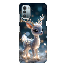 Яркий чехол для Nokia G21 с Зимними Оленятами – Блистающий оленёнок