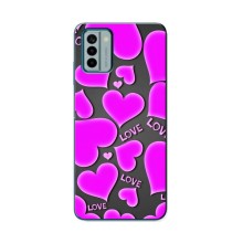 Чехлы для любимой на Нокіа G22 (VPrint) (Pink hearts)