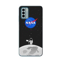 Силиконовый бампер с принтом "Наса" на Nokia G22 – Космонавт NASA