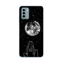 Чохол з малюнком кіт на Nokia G22 (Дівчина з котом)