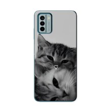 Чохол з малюнком кіт на Nokia G22 (Пара котів)