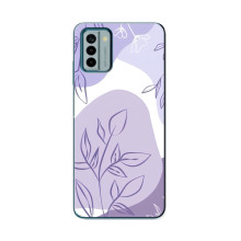 Силиконовый чехол с принтом в цветах на Nokia G22 – Фиолетовый дизайн