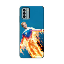 Чехол с принтом Фантастическая четверка для Nokia G22 – Человек-Факел