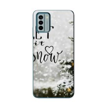 Новорічні, Святкові Чохли для Nokia G22 - 2024 год (Let it snow)