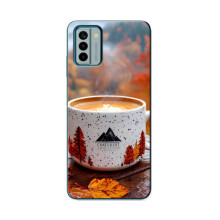 Чехол с уникальным дизайном «Осень с кофе» для Nokia G22 – Кофе на природе