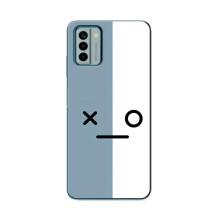 Чохли (ТПУ) (смішні стікери) для Nokia G22 – Сіро-білий