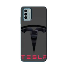 Силиконовый бампер с картинкой машины на Nokia G22 – Logo TESLA