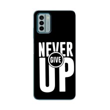 Силиконовый Чехол на Nokia G22 с картинкой Nike – Never Give UP