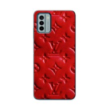 Текстурный Чехол Louis Vuitton для Нокиа Джи 22 (Красный ЛВ)