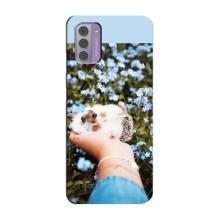 Чохли з зображенням різних тварин на Nokia G42 (Їжачок в руці)