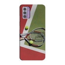 Чехлы с принтом Спортивная тематика для Nokia G42 – Ракетки теннис
